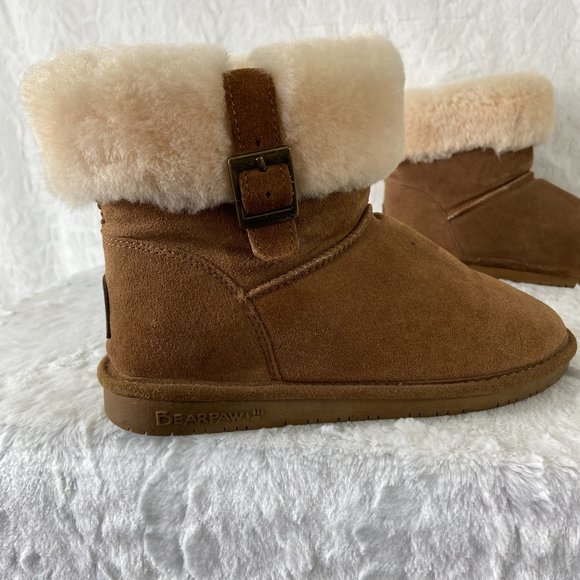 BEARPAW Abby Color Hickory 1257W winter boots wool blend suede - Picture 3 of 10